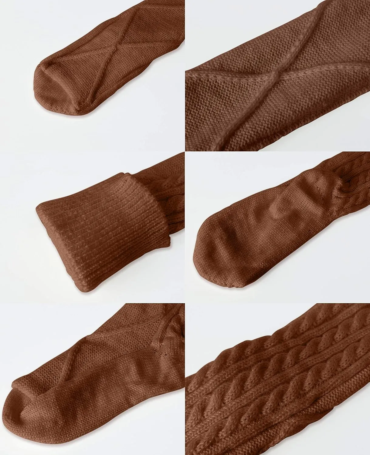Floral Find Women's Cable Knit Knee-High Winter Boot Socks Extra Long Thigh Leg Warmers Stocking