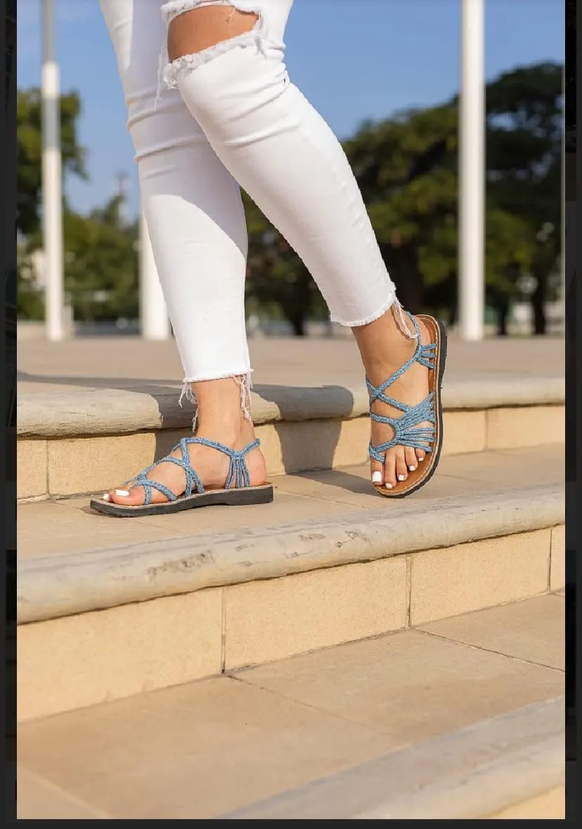Flow Women's Handcrafted Flat Sandals | Fresh Smell | Comfort Fit | Tropical | True to Size | Fashionable