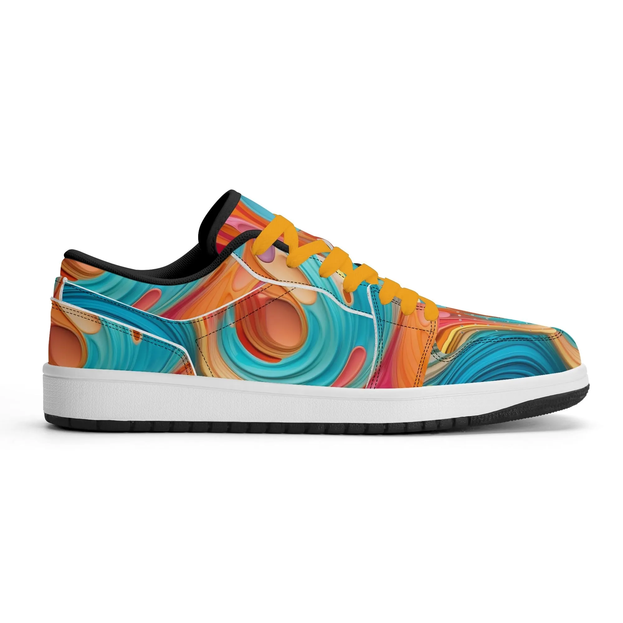 Fluid Colors Low Top Leder Sneaker für Damen