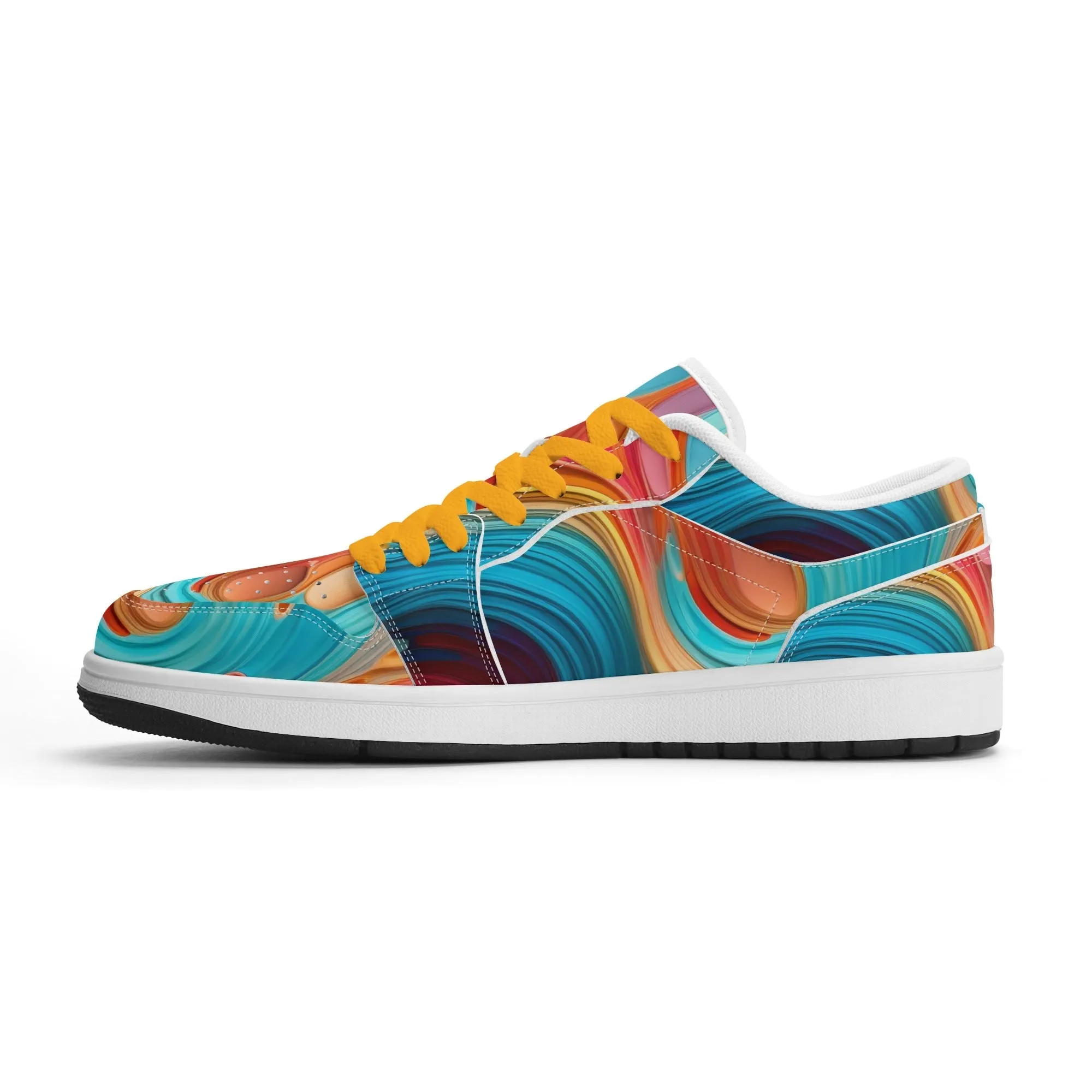 Fluid Colors Low Top Leder Sneaker für Damen