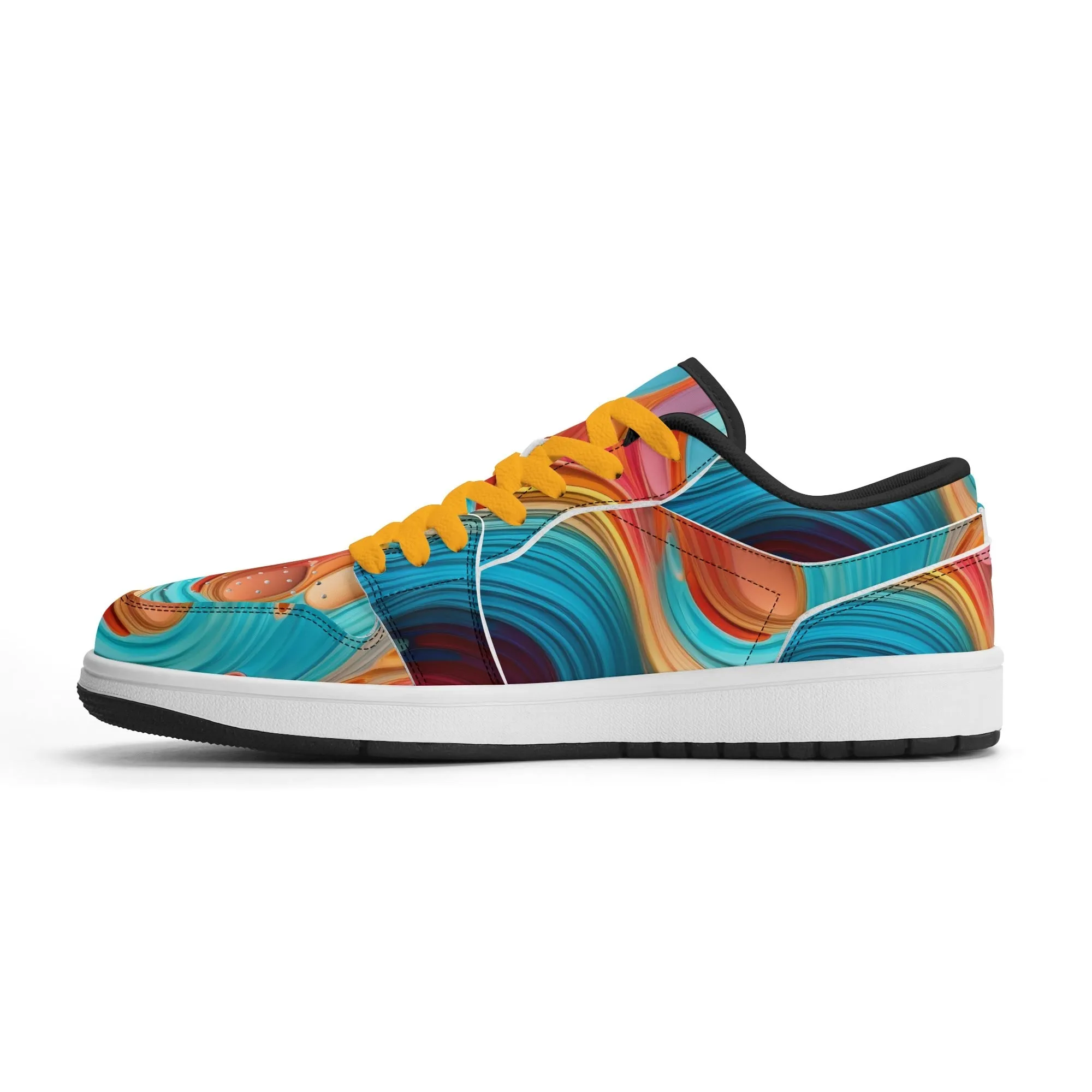 Fluid Colors Low Top Leder Sneaker für Damen