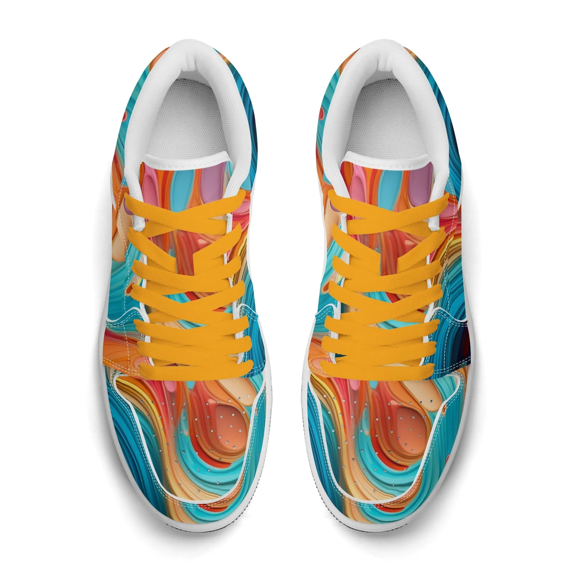 Fluid Colors Low Top Leder Sneaker für Damen
