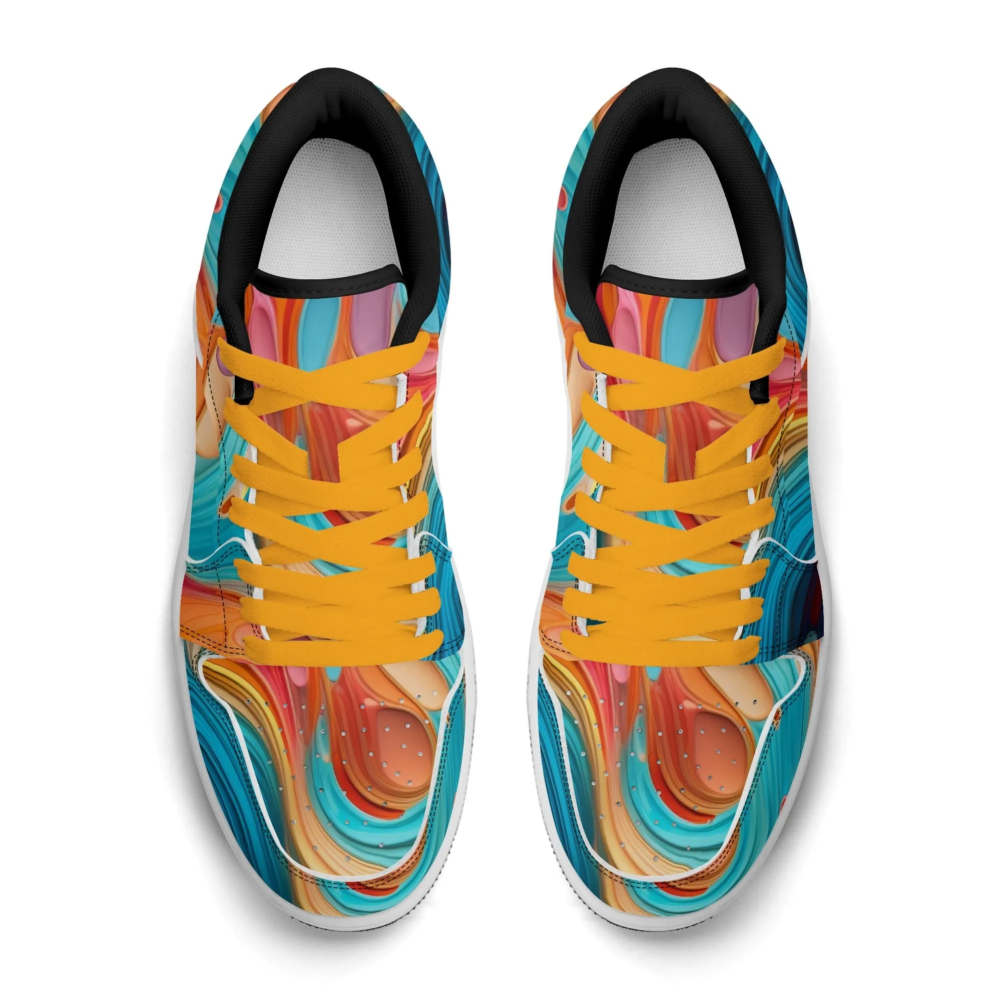 Fluid Colors Low Top Leder Sneaker für Damen