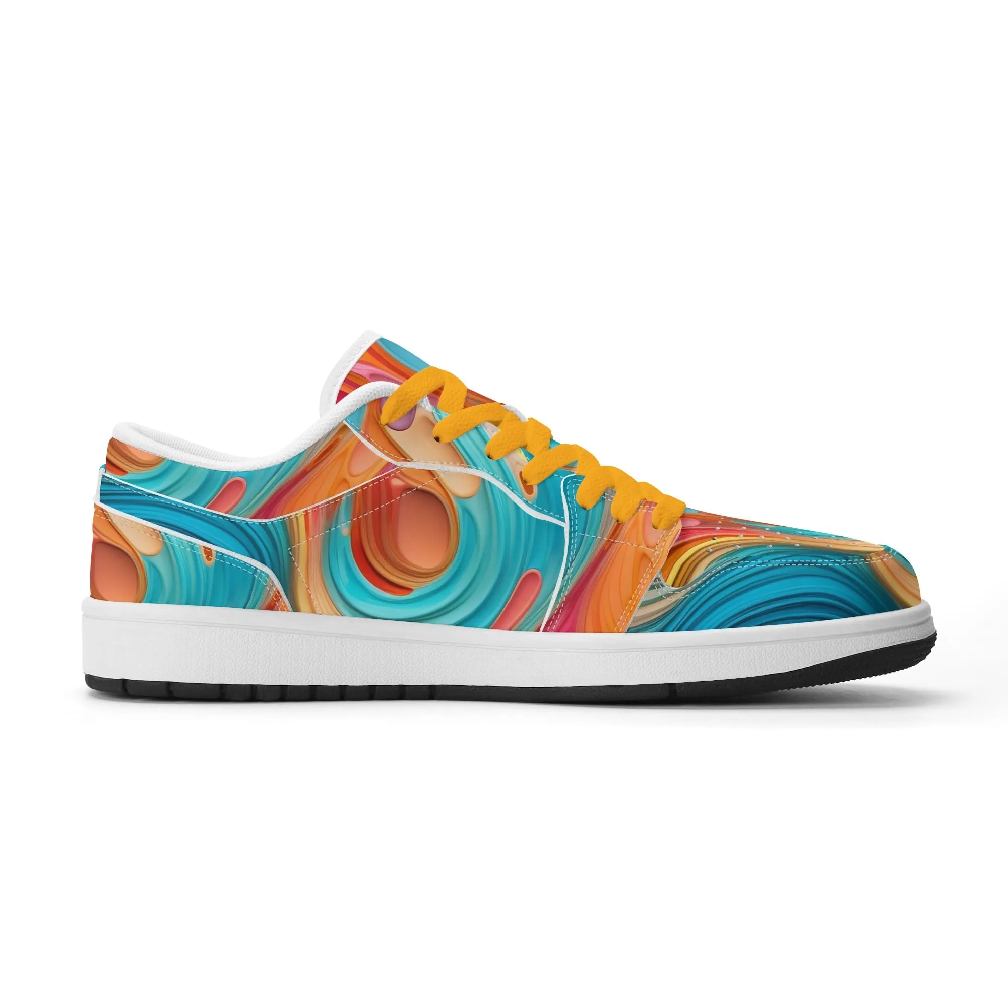 Fluid Colors Low Top Leder Sneaker für Damen