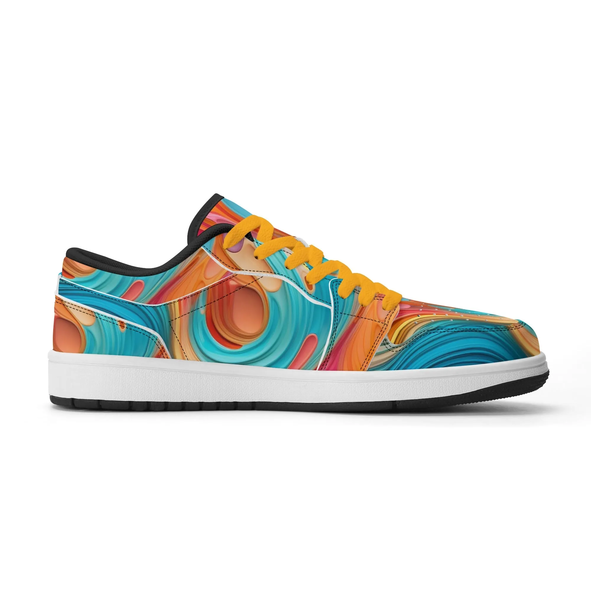 Fluid Colors Low Top Leder Sneaker für Damen
