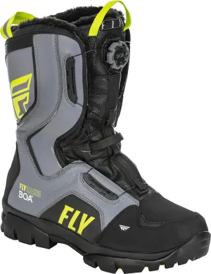 Fly Racing Marker BOA Snow Boot (Black/Grey/Hi-Vis, 9)