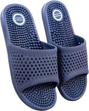 Foot Massage Slippers for Men Women Reflexology & Acupressure Massagers Sandal Slippers for Mens Open Toe Shower Slippers Home Shoes Spa Pool Bedroom Bath Slipper Summer