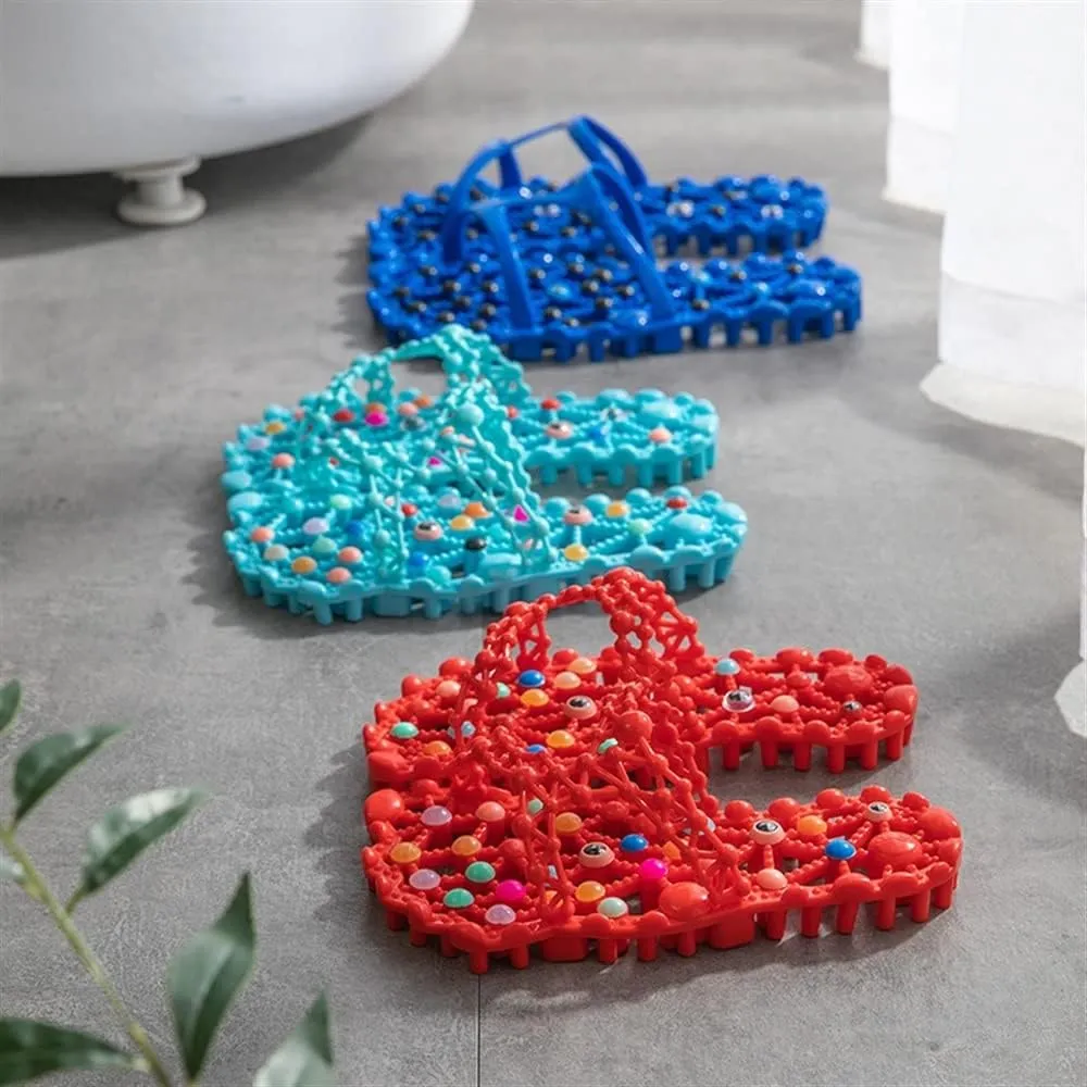 Foot Massage Slippers Men Women Shiatsu Foot Massager Reflexology Shoes Foot Pain Relief ​Neuropathy Plantar Fasciitis Acupressure Feet Massage Sandals (Color : Blue, Size : 7/7.5)