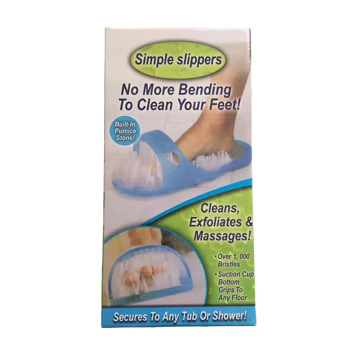 Foot Scrubber Massage Slippers with Suction Cups Exfoliating Dead Skin Cleaner