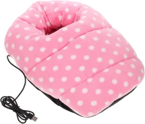 Foot Warmer Electric Heated Shoes Toe Warmers Small Heating Pad Washable Water Resistant for Home Random