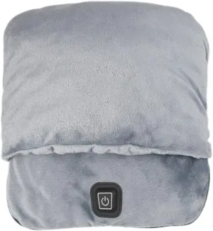 Foot Warmers Cushion Massage Foot Warmer USB Heated Foot Pad Winter Heating Slippers for Under Desk Bed Electric Foot Warmer 30 * 36cm Grey.
