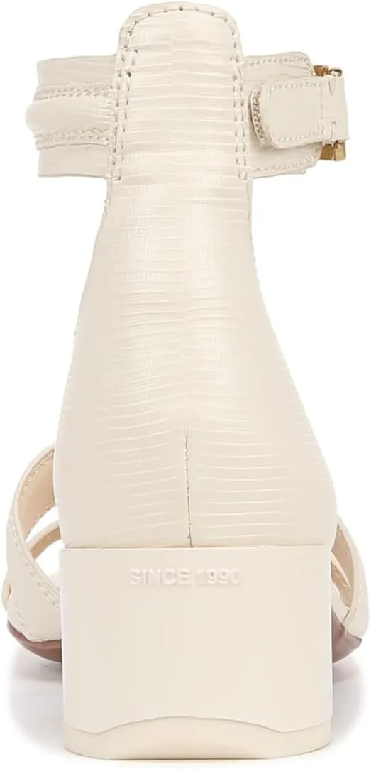 Franco Sarto Women's Nora Ankle Strap Low Block Heel Sandal Heeled