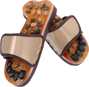 FRCOLOR Acupoint Massage Shoes for Men Foot Therapy Pebble Pad for Home Office Pressure Point Sandals
