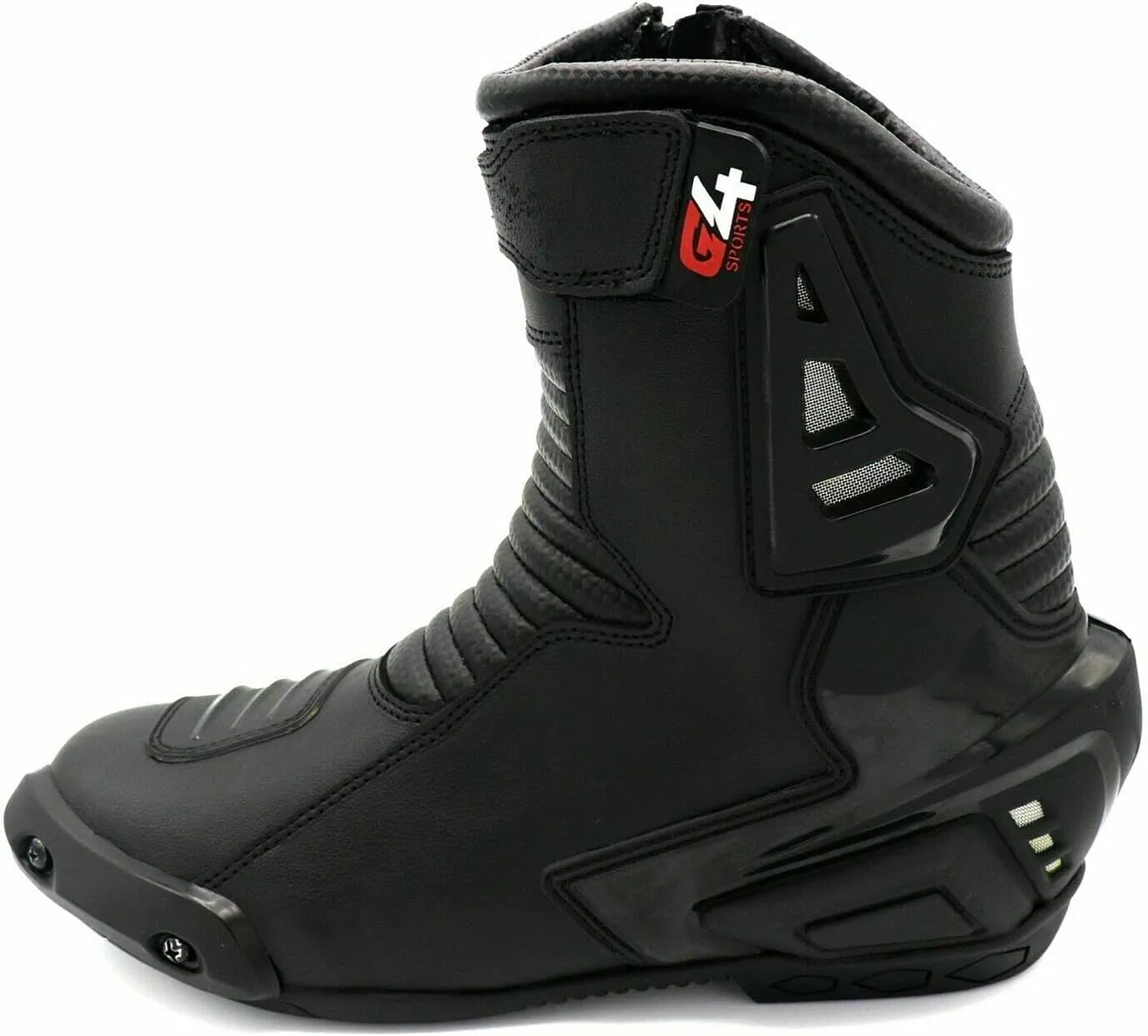 G4 VISION Real Leather Motorbike Shoes High Tech Men's Short Motorcycle Racing Sports Boot Motor Bike Riding