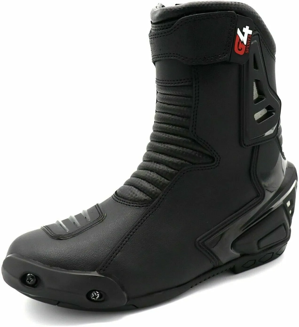 G4 VISION Real Leather Motorbike Shoes High Tech Men's Short Motorcycle Racing Sports Boot Motor Bike Riding