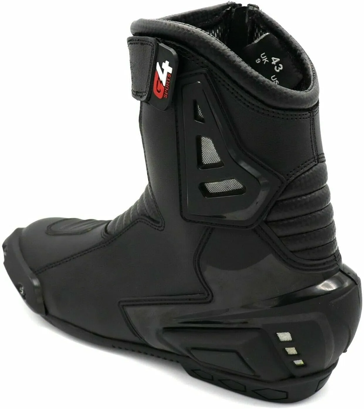 G4 VISION Real Leather Motorbike Shoes High Tech Men's Short Motorcycle Racing Sports Boot Motor Bike Riding