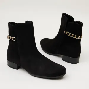 Gabor Black Suede Ankle Boots