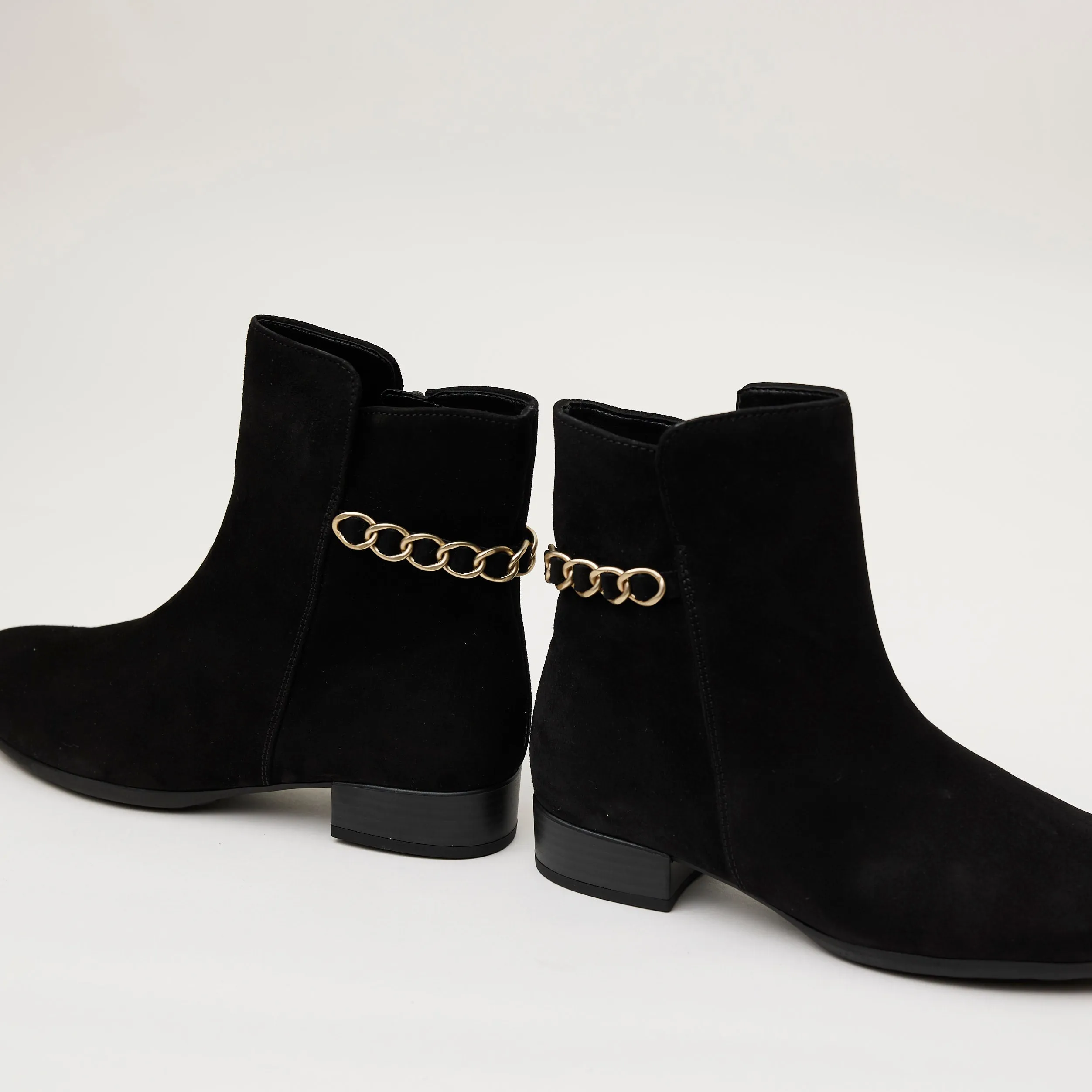 Gabor Black Suede Ankle Boots