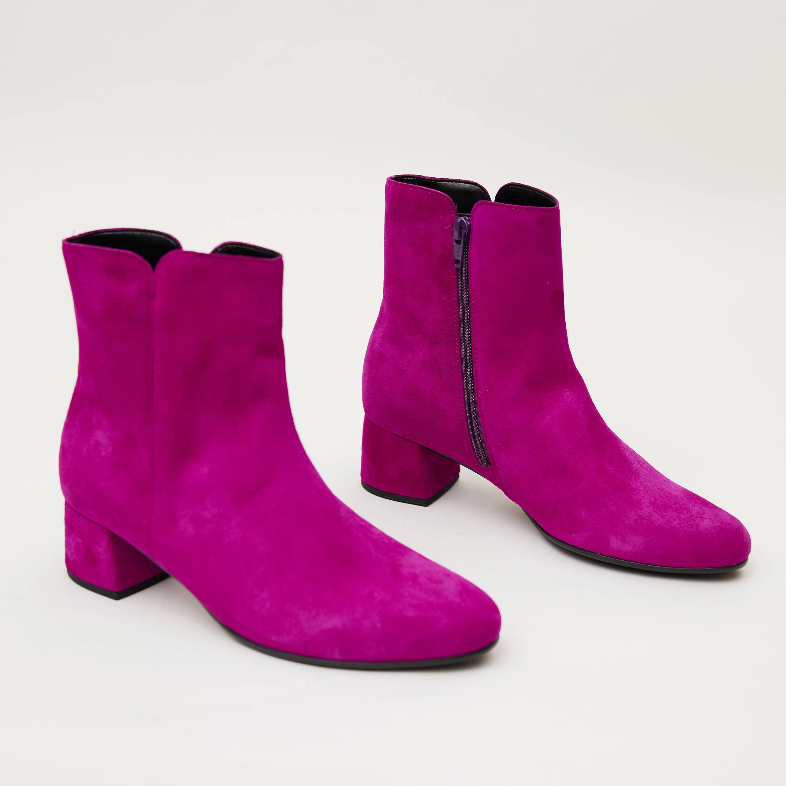 Gabor Fuschia Suede Ankle Boots