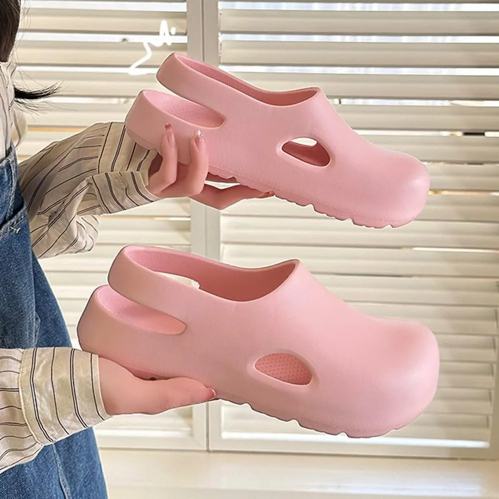 Garden Clogs for Women, Arch Support Work Shoes Comfort Non-slip Waterproof Mules Nurse Sandals, Fixed Heel Strap Outdoor Beach Slippers Girls Ladies Classic Closed Toe Slides