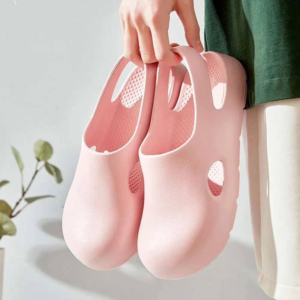 Garden Clogs for Women, Arch Support Work Shoes Comfort Non-slip Waterproof Mules Nurse Sandals, Fixed Heel Strap Outdoor Beach Slippers Girls Ladies Classic Closed Toe Slides
