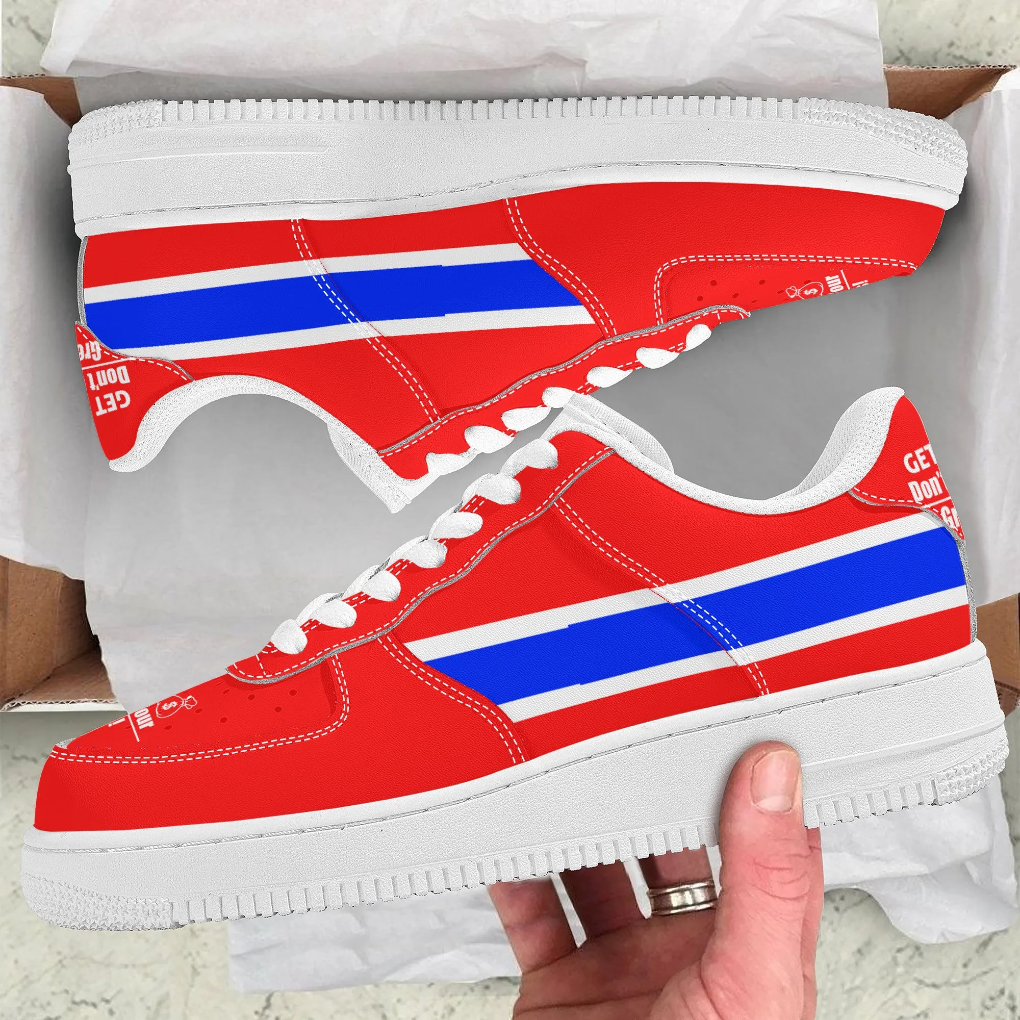 Get That Bag, Low Top Unisex Sneaker