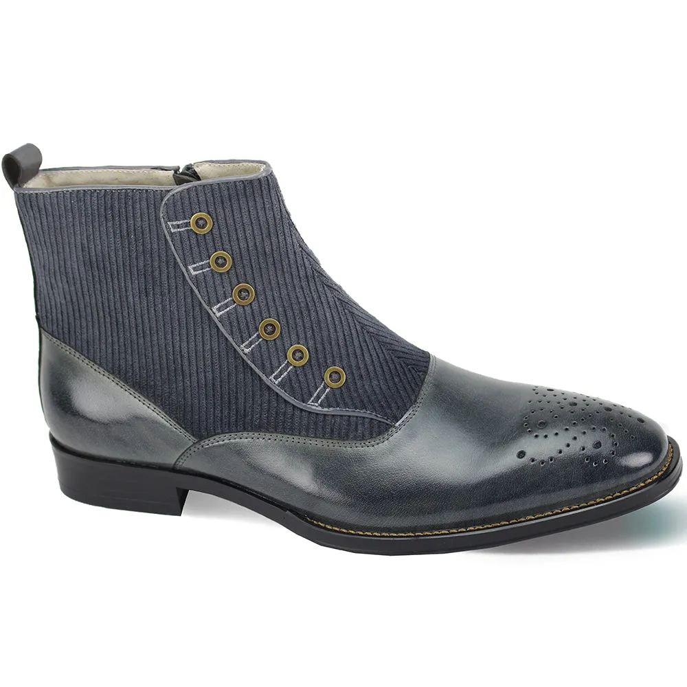 Giovanni Kendrick Leather Button Up Dress Boot