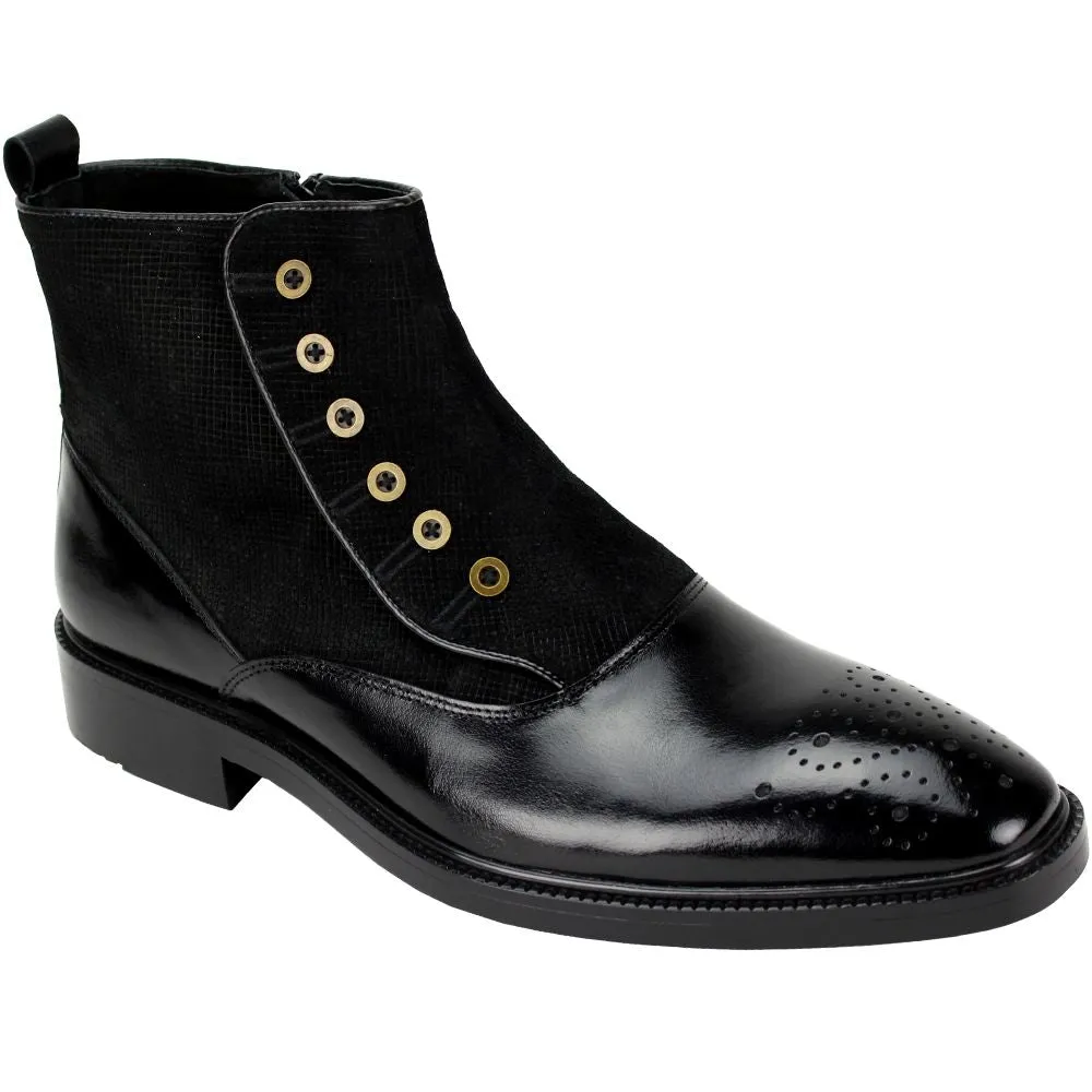 Giovanni Kendrick Leather Button Up Dress Boot