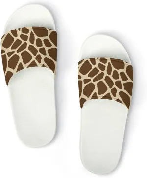 Giraffe Print House Sandals Non-Slip Open Toe Slippers for Massage Shower Spa Bath