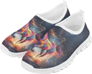 Girls Mesh Slip On Shoes Boys Casual Sneakers