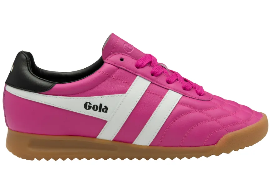 Gola Stadium Sneaker in Shocking Pink and White/Black