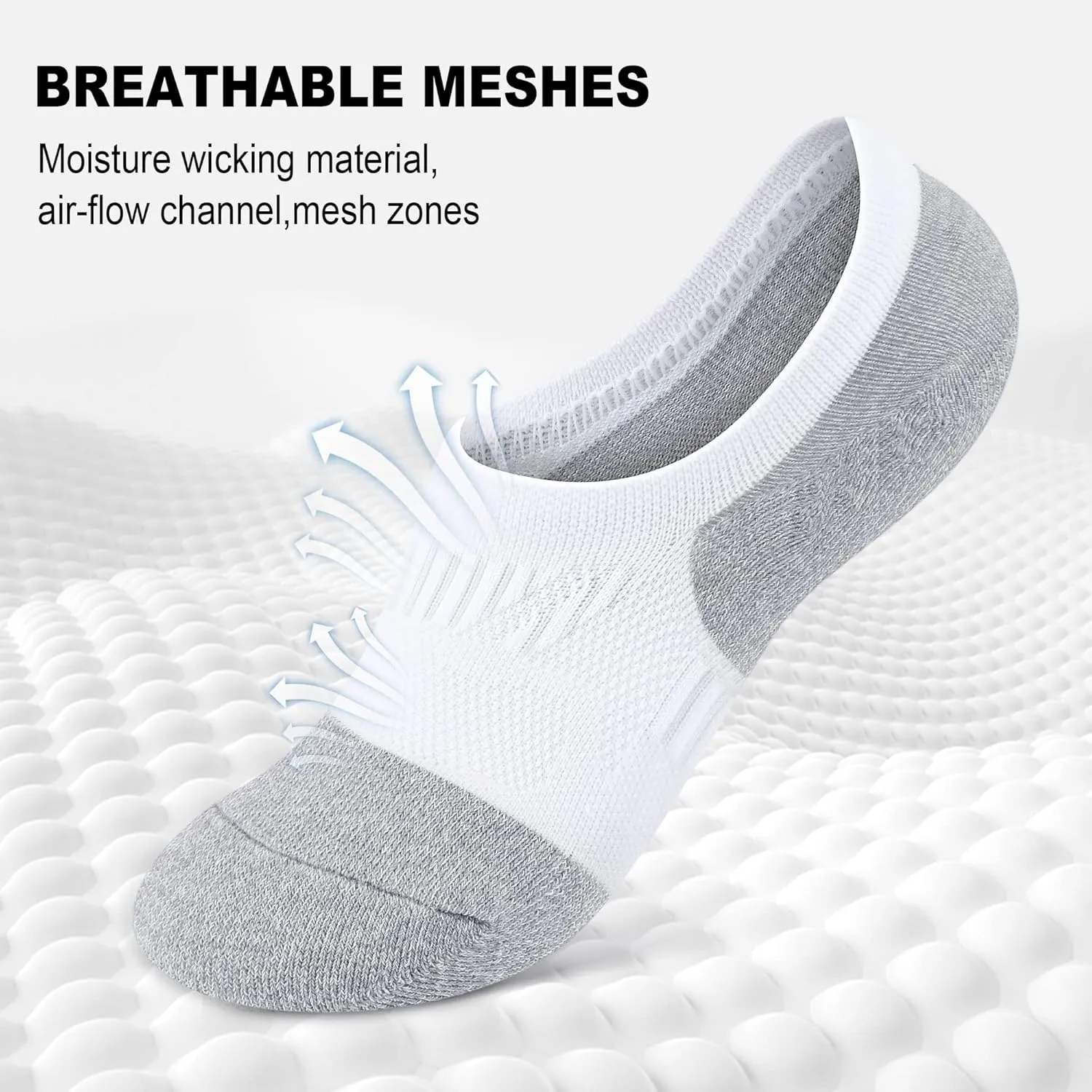 Gonii No Show Socks Womens Athletic Compression Running Low Cut Cushioned Socks 5 Pairs