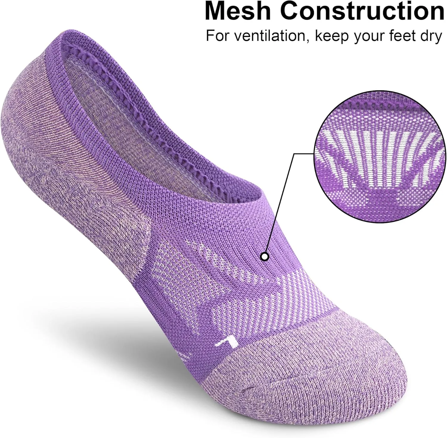 Gonii No Show Socks Womens Athletic Compression Running Low Cut Cushioned Socks 5 Pairs
