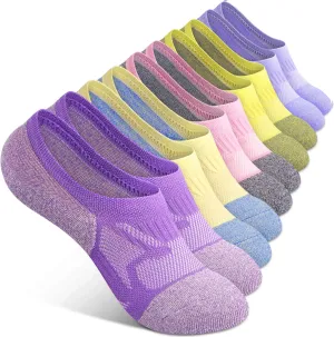 Gonii No Show Socks Womens Athletic Compression Running Low Cut Cushioned Socks 5 Pairs