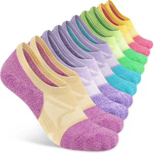 Gonii No Show Socks Womens Athletic Compression Running Low Cut Cushioned Socks 5 Pairs
