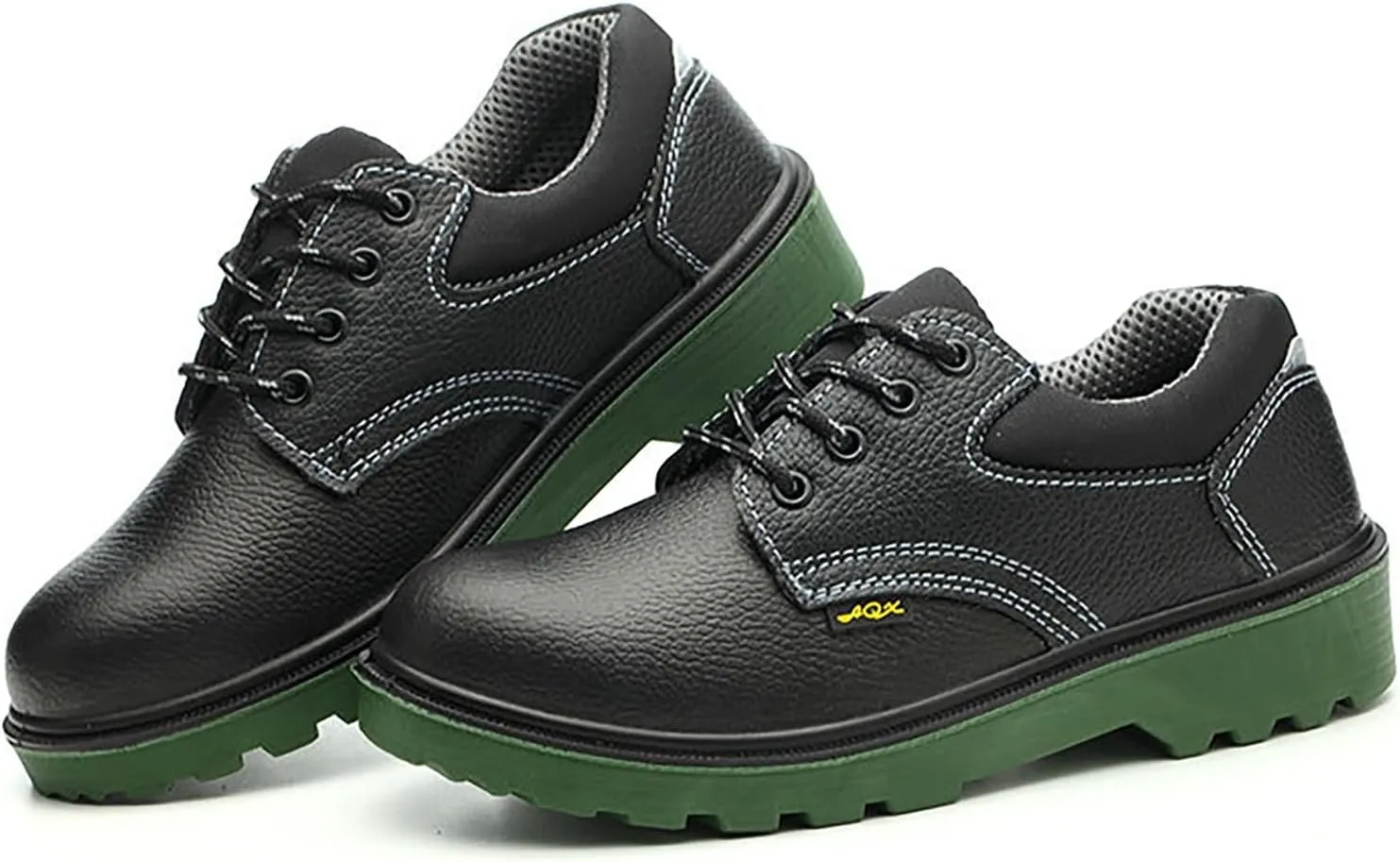 Green Sole Wear Resisting Puncture Cowhide Labor Shoes Oil Resistance AcidAndAlkali Resistance PU Mens Leather Sneaker Men's