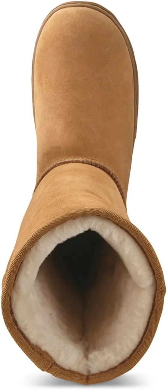 Guide Gear Women's 10" Suede Slipper Boots, Fuzzy Indoor Outdoor Ladies House Booties