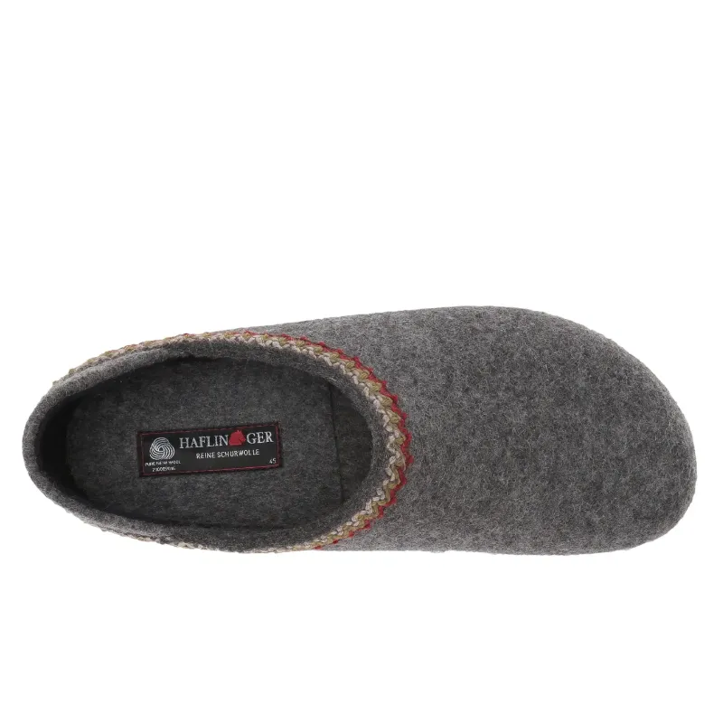 Haflinger GZH Zigzag Slipper – Grey