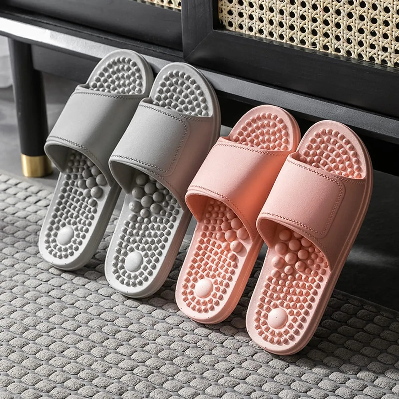 Health Foot Massage Slippers Acupressure Point Care Magnet Therapy Promoting Blood Circulation Myofascial Release Trigger Point Acupuncture Relaxation Gifts for Parents