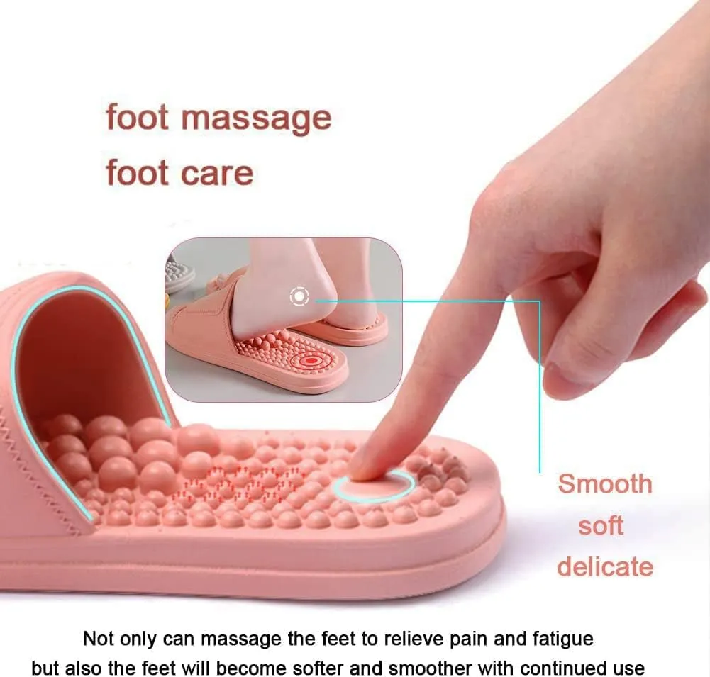 Health Foot Massage Slippers Acupressure Point Care Magnet Therapy Promoting Blood Circulation Myofascial Release Trigger Point Acupuncture Relaxation Gifts for Parents