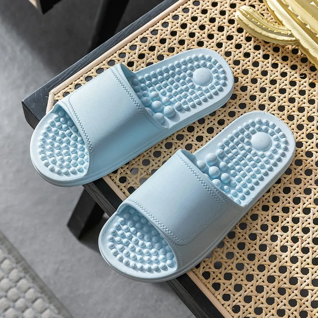 Health Foot Massage Slippers Acupressure Point Care Magnet Therapy Promoting Blood Circulation Myofascial Release Trigger Point Acupuncture Relaxation Gifts for Parents