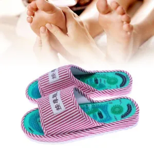 Healthy Striped Pattern Slipper Massage Foot Acupoint Slipper Massage Promote Blood Circulation Relaxation Foot  Care Shoes 25cm
