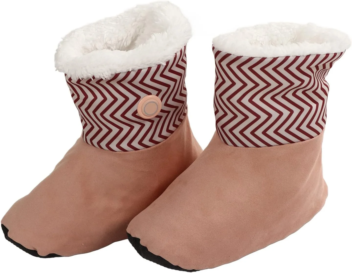 Heated Foot Warmers, 2Pcs Carbon Fiber Fast Heating Electric Heated Slipper Boot, Fleece Soft Comfortable Anti Skid Rechargeable Winter Heating Shoes for for Men Women