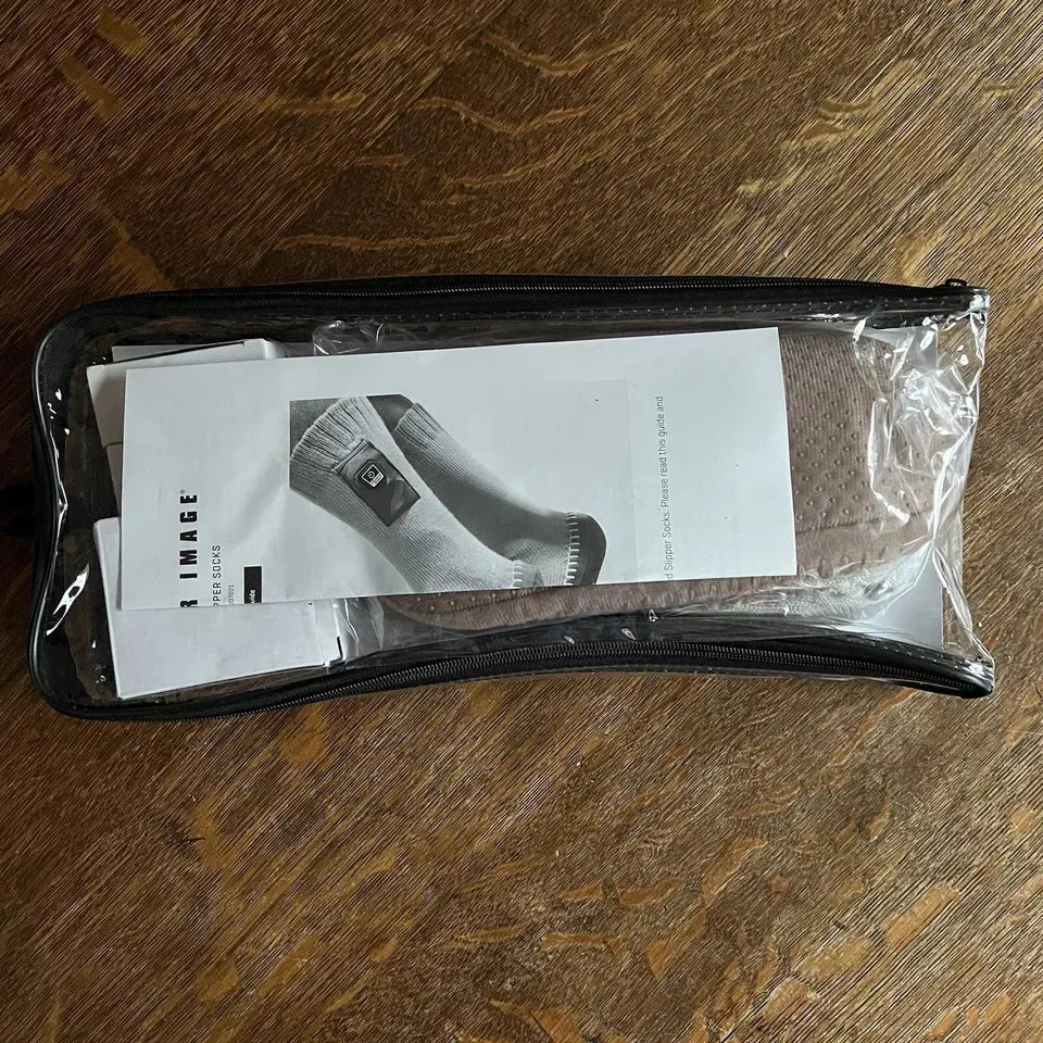Heated Slipper Socks by Sharper Image