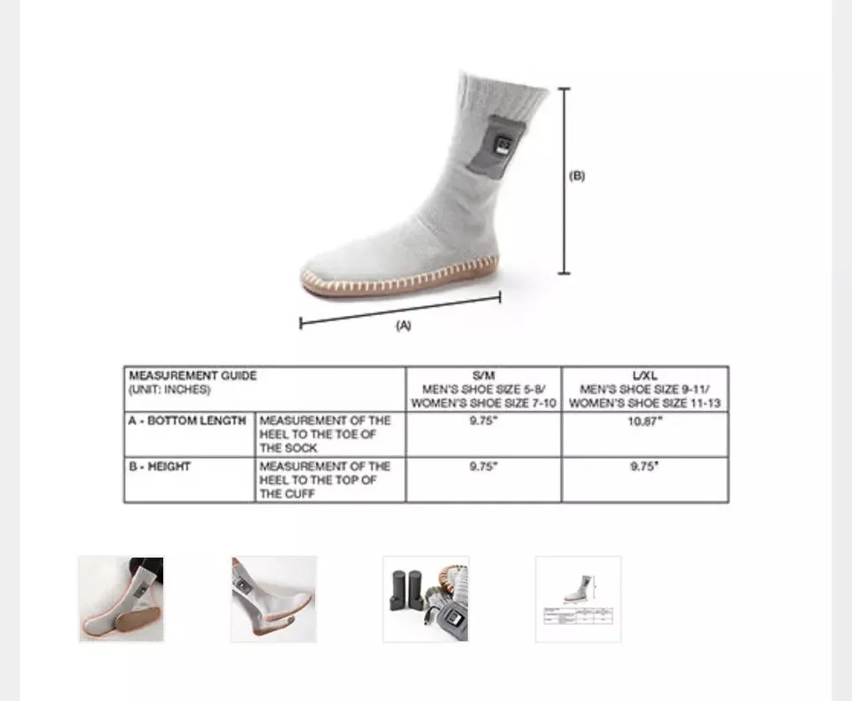 Heated Slipper Socks by Sharper Image