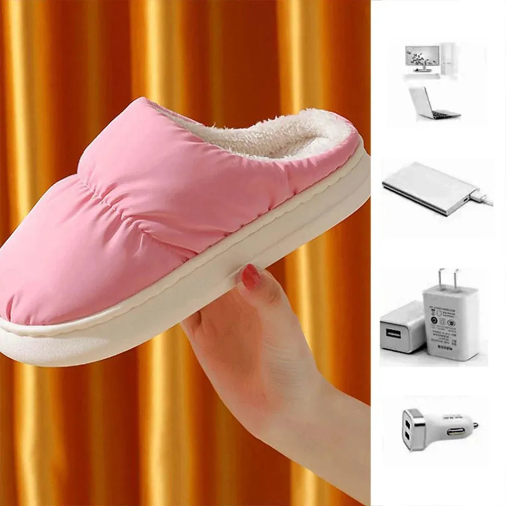 Heated Slippers Electric Heating Slippers USB Foot Warmer Boots Heated Slipper Boot Uniform Size For Men And Women Winter Gifts