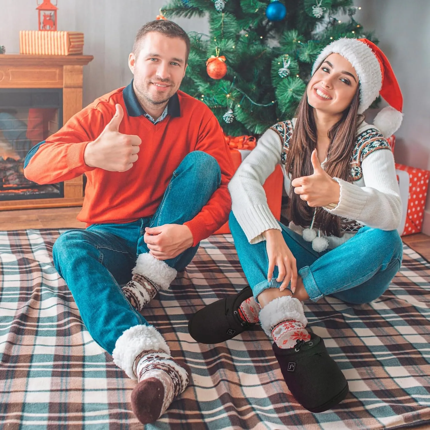 Heated Slippers for Men and Women – Rechargeable Foot Wear with 3 Temperature Settings Keep Feet Warm up to 11 Hours with 2000mAh 7.4 Volt Battery