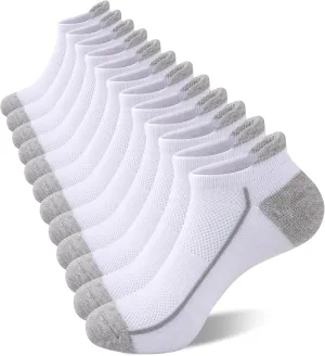 Heatuff Womens Low Cut Ankle Athletic Socks Cushioned Running Performance Breathable Tab Sock (6 Pairs)