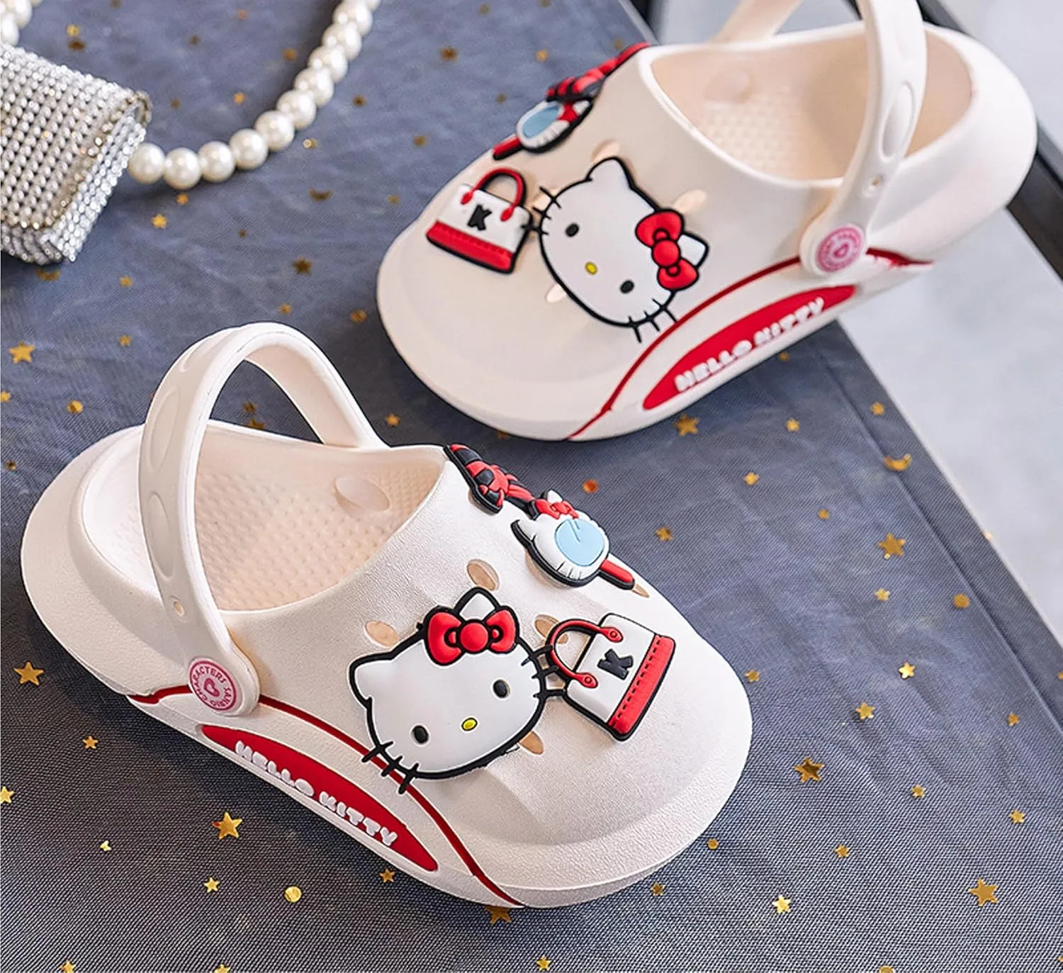 Hello Kitty Clogs Slip on Water Shoes Casual Summer for Girls Kids Children