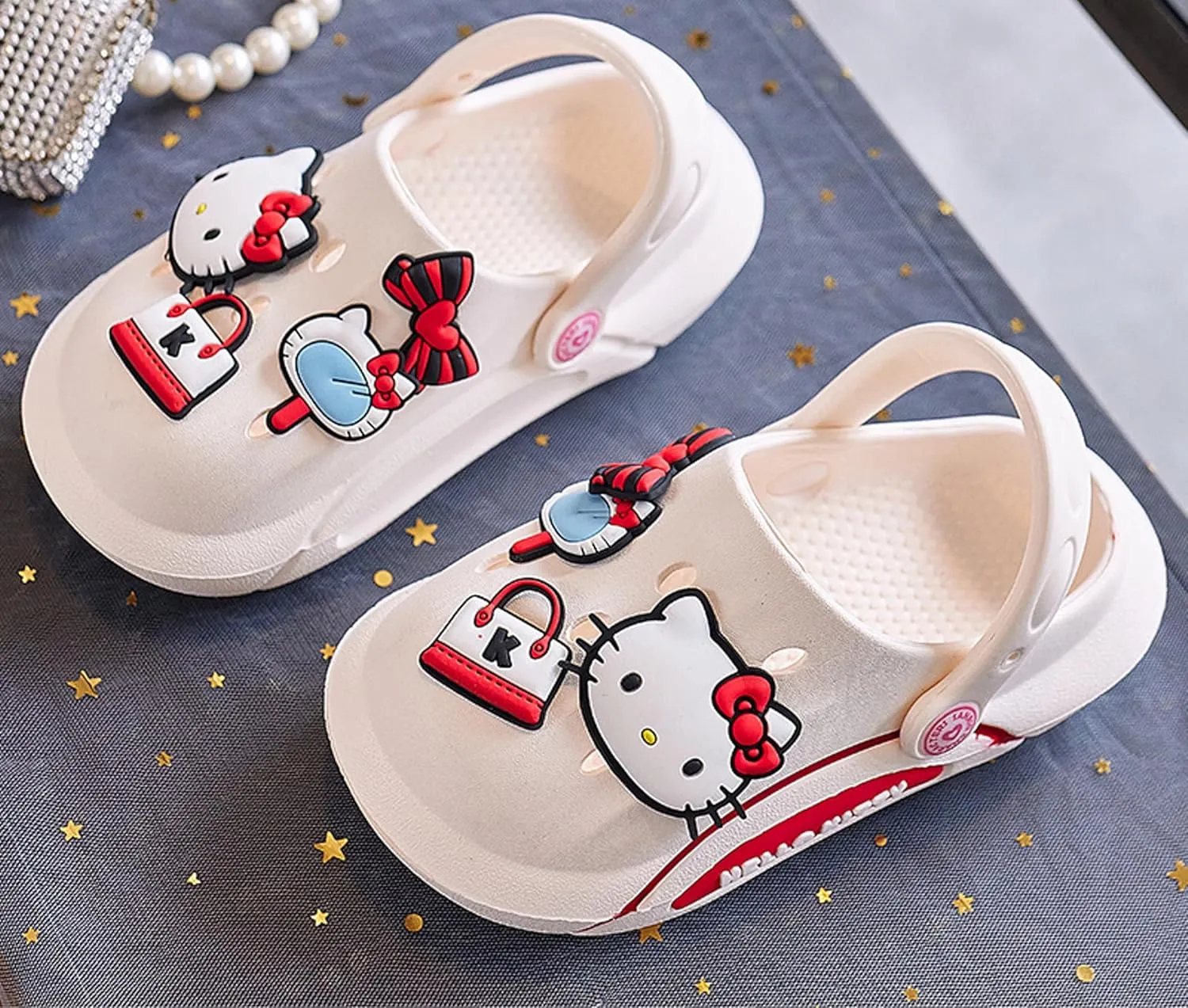 Hello Kitty Clogs Slip on Water Shoes Casual Summer for Girls Kids Children